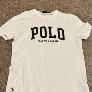 Polo by Ralph Lauren White Tee with Black Lettering